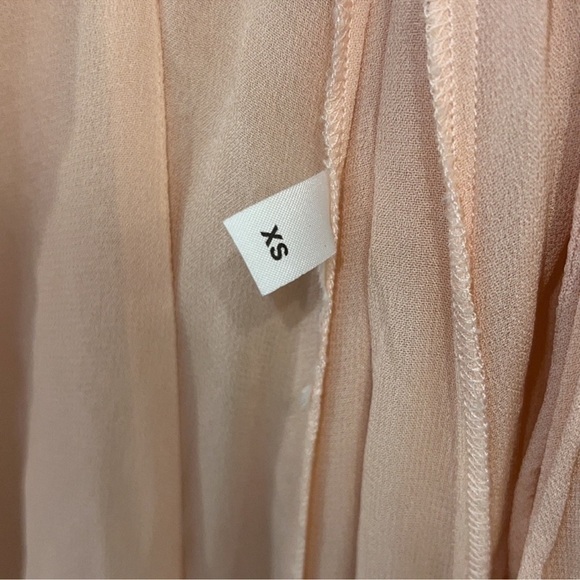 REFORMATION Blush Maxi Flowy Cocktail Special Event Wrap Dress size XS - Picture 12 of 15